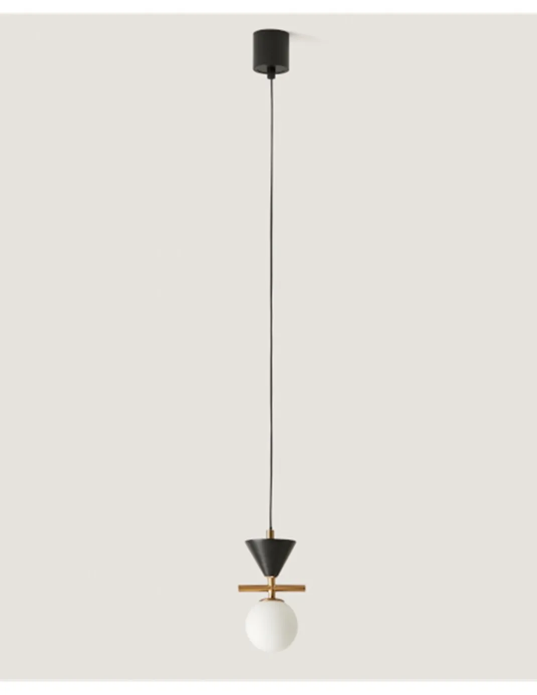 Lámpara colgante Oneta – Aromas – Lámpara de techo decorativa, Oro envejecido, tipo bola, LED 2700K
