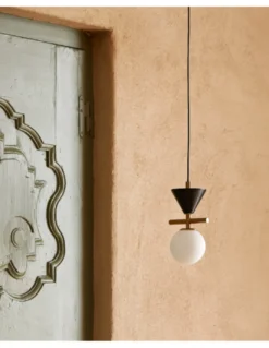 Lámpara colgante Oneta – Aromas – Lámpara de techo decorativa, Oro envejecido, tipo bola, LED 2700K
