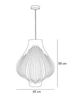 Lámpara colgante Onion - IDP Lampshades - Lámpara elegante con pantalla de terciopelo