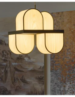 Lámpara colgante Osca - LZF - Lámpara artesanal de madera estilo retro