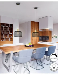 Lámpara colgante Osiris – Schuller – Diseño vintage con tulipa de malla