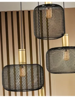 Lámpara colgante Osiris – Schuller – Lámpara de 4 luces, diseño vintage