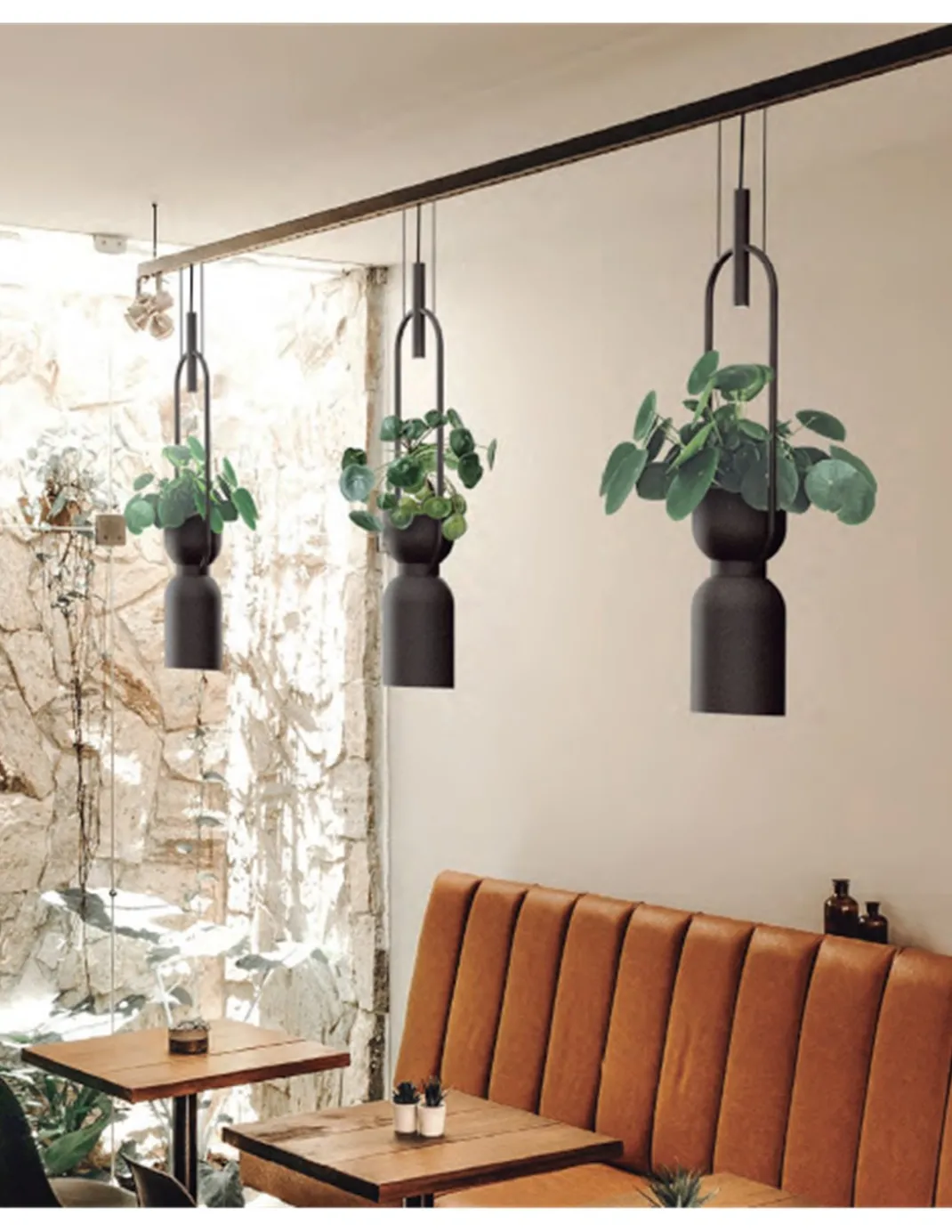 Lámpara colgante Oxygen – Luxcambra – Lámpara macetero LED en blanco o negro