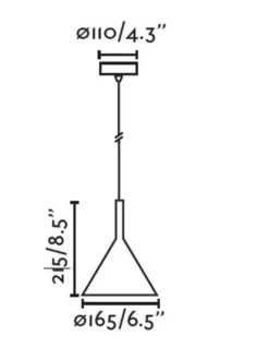 Lámpara colgante Pam - Faro - Diseño minimalista de acero, disponible en blanco o negro