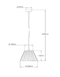 Lámpara colgante Pika - Pedret Lighting - Lámpara sostenible de bioplástico impreso 3D