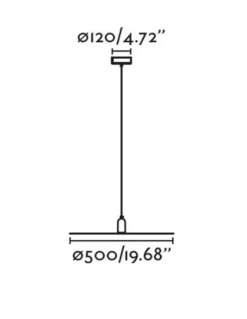 Lámpara colgante Plat - Faro - Lámpara decorativa de acero en blanco o negro