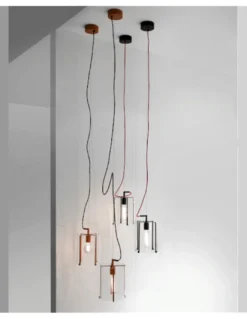 Lámpara colgante Polpo – Fokobu – Lámpara decorativa de acero y borosilicato