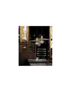 Lámpara colgante Portals - AJP - Diseño decorativo en metal oro mate con altura regulable