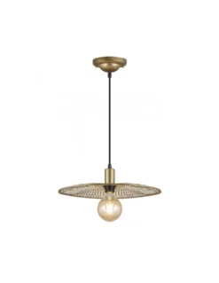 Lámpara colgante Portals - AJP - Diseño decorativo en metal oro mate con altura regulable