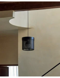 Lámpara colgante Ptan - Aromas - Pantalla rejilla de ratán