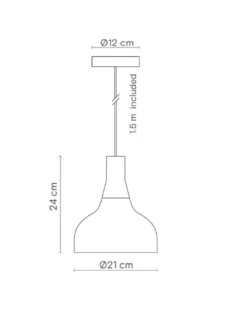Lámpara colgante Reiko Cone – Robin – Lámpara moderna de metal y fresno, Ø 21 cm
