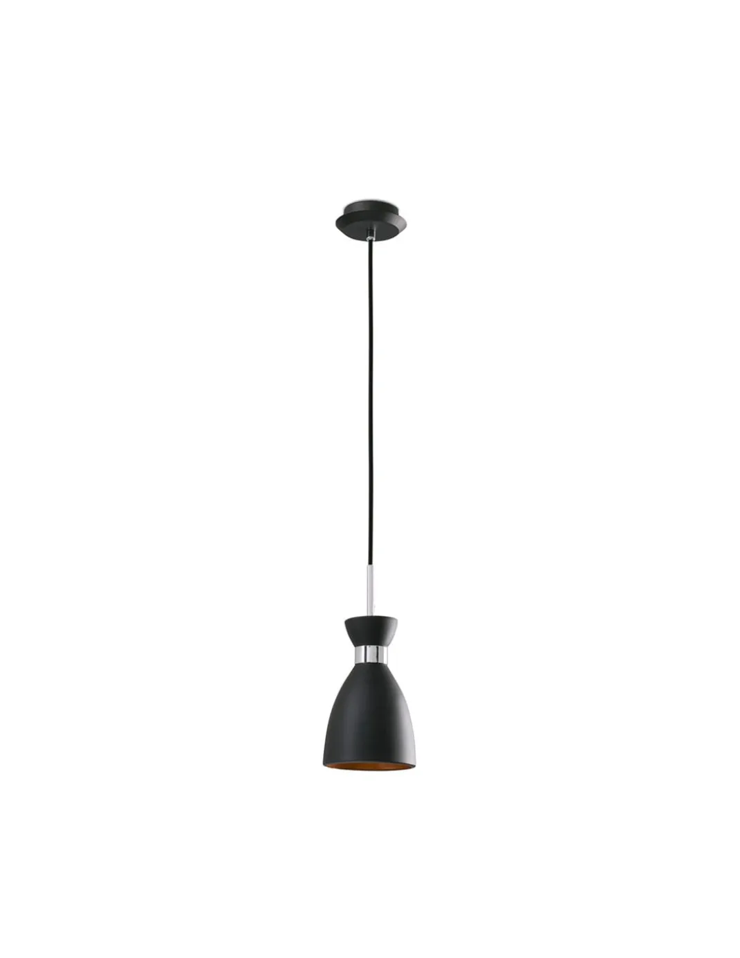 Lámpara colgante Retro - Faro - Pantalla de acero negro, estilo vintage