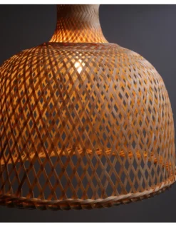 Lámpara colgante Riba – FORLIGHT – Lámpara de madera, Altura regulable, Diámetro: 35 cm