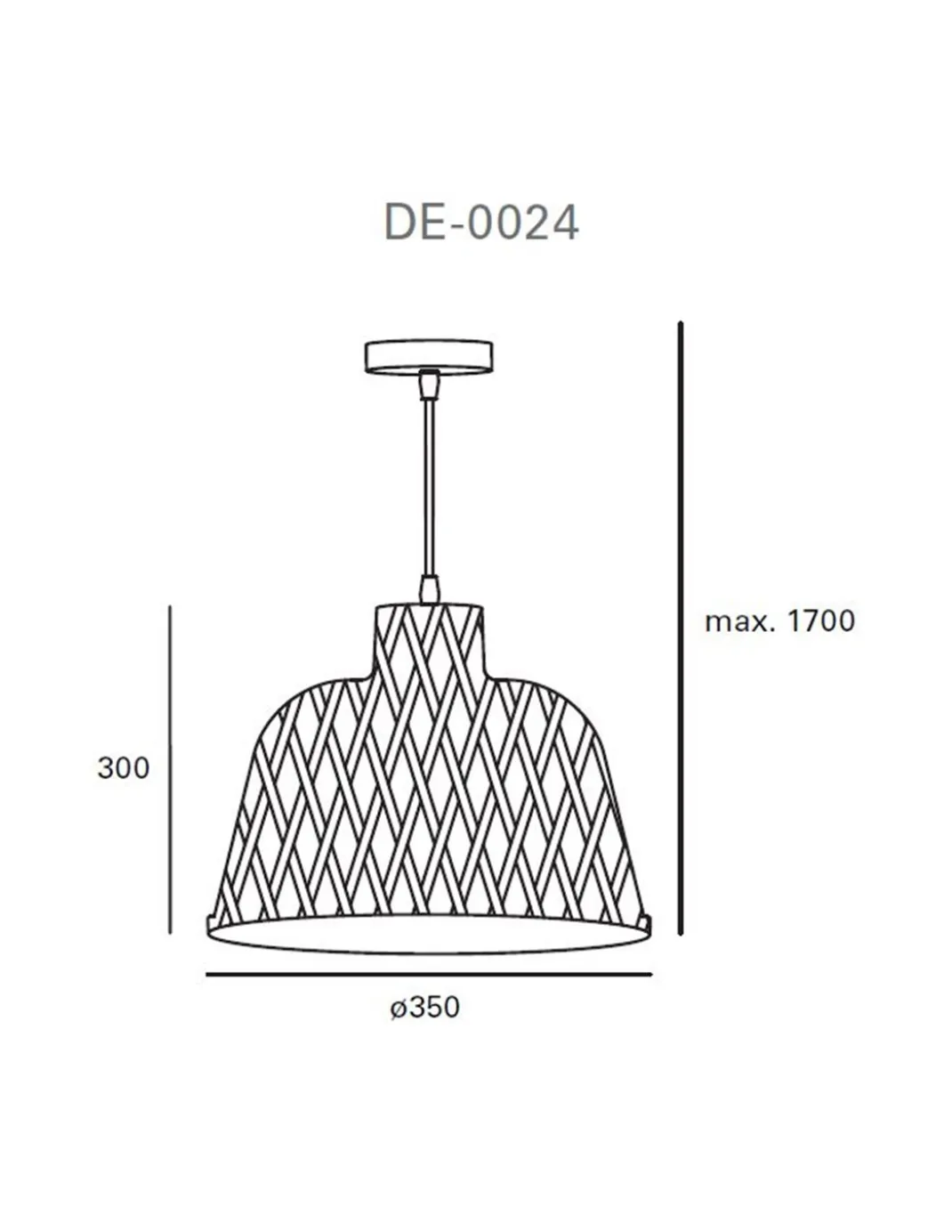 Lámpara colgante Riba – FORLIGHT – Lámpara de madera, Altura regulable, Diámetro: 35 cm