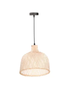 Lámpara colgante Riba – FORLIGHT – Lámpara de madera, Altura regulable, Diámetro: 35 cm