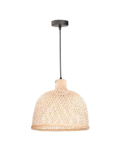 Lámpara colgante Riba – FORLIGHT – Lámpara de madera, Altura regulable, Diámetro: 35 cm