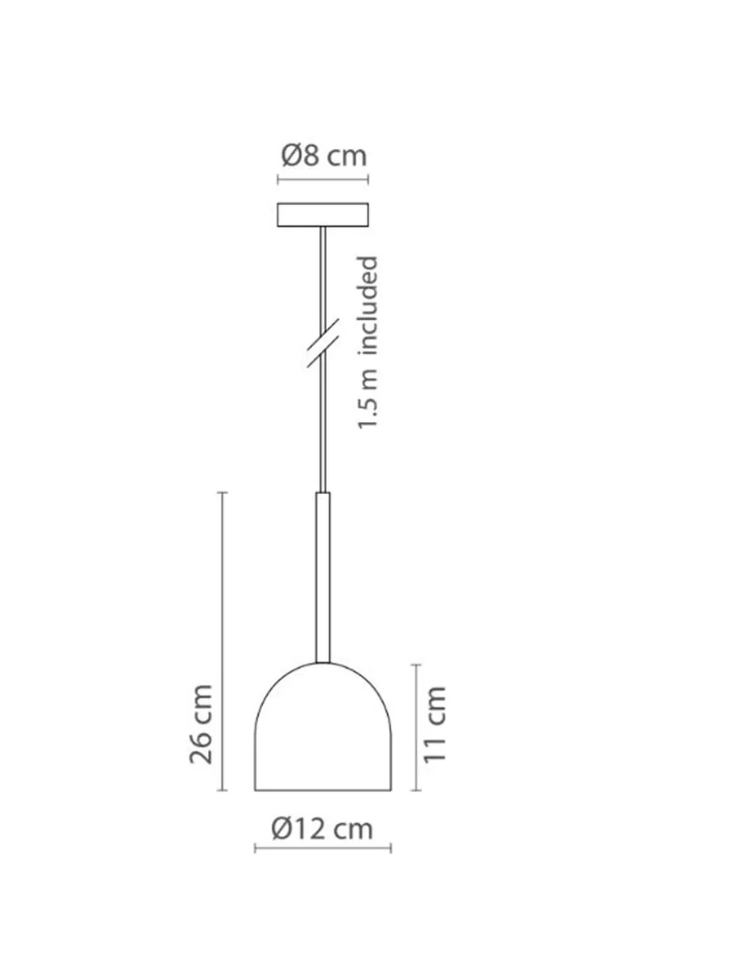 Lámpara colgante Rio – Robin – Lámpara de hierro en 3 colores, Altura regulable