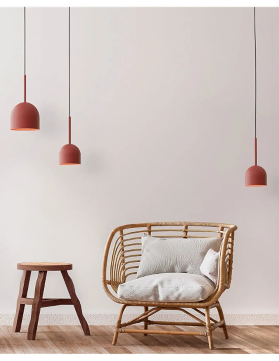 Lámpara colgante Rio – Robin – Lámpara de hierro en 3 colores, Altura regulable