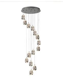 Lámpara colgante Rocío – Schuller – Lámpara decorativa de cristal macizo