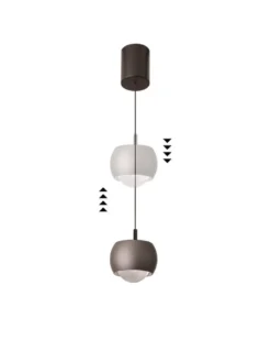 Lámpara colgante Roller – Mantra – Pantalla desplazable, disponible en 5 colores