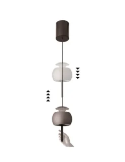 Lámpara colgante Roller – Mantra – Pantalla ajustable en 3 colores