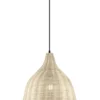 Lámpara colgante Sacoma - AJP - Lámpara de mimbre boho chic, Ø 36 cm