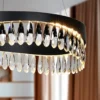 Lámpara colgante Selene – Schuller – Difusor de lágrimas de cristal, acabado negro