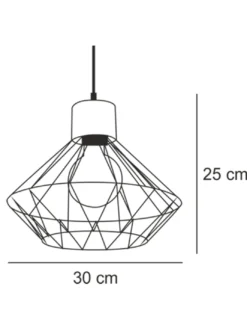 Lámpara colgante Sequoia – IDP Lampshades – Lámpara jaula de metal, efecto madera, 2 tamaños