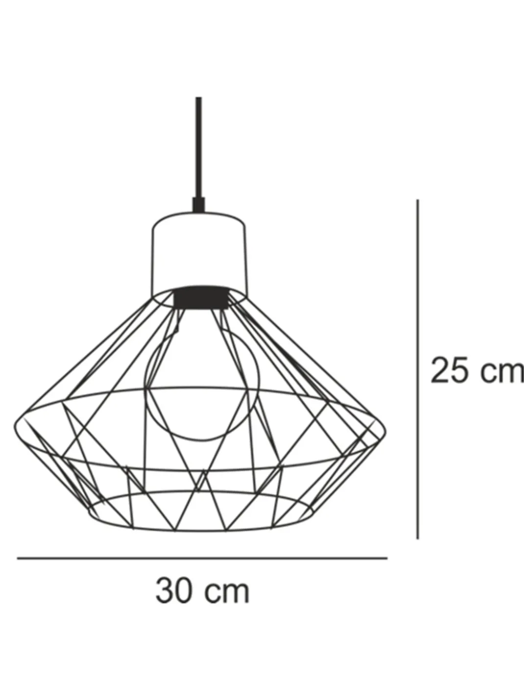 Lámpara colgante Sequoia – IDP Lampshades – Lámpara jaula de metal, efecto madera, 2 tamaños