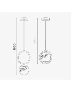 Lámpara colgante Sphere - Pujol - Lámpara elegante tipo bola