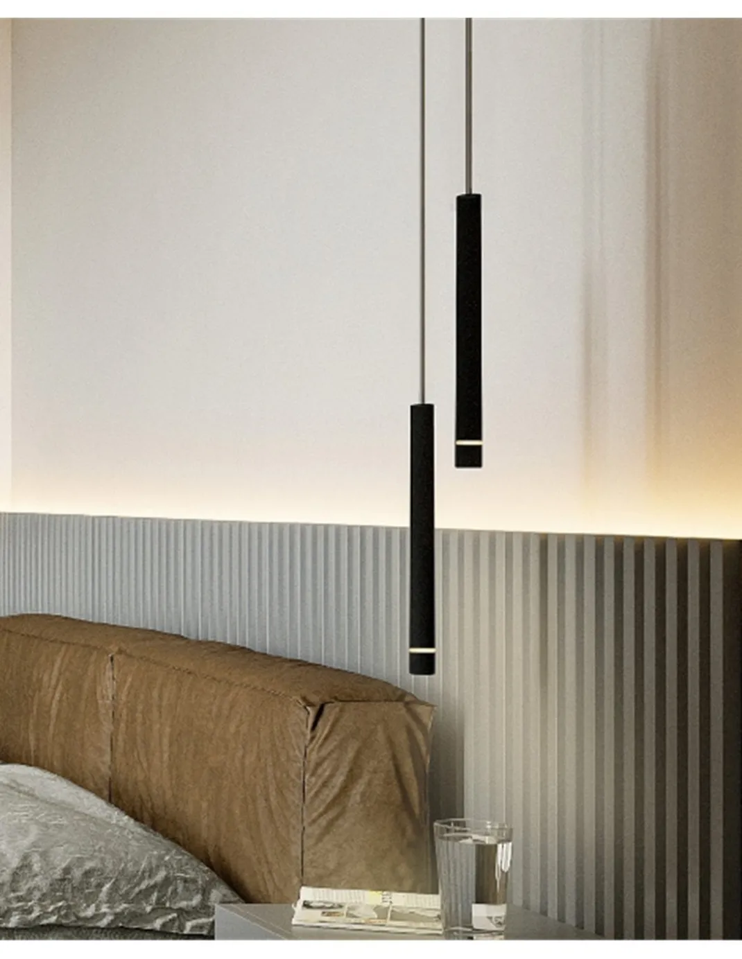 Lámpara colgante Split - Mantra - Lámpara LED cilíndrica de diseño moderno