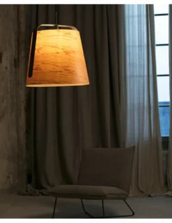 Lámpara colgante Stood - Faro - Lámpara de madera de cerezo