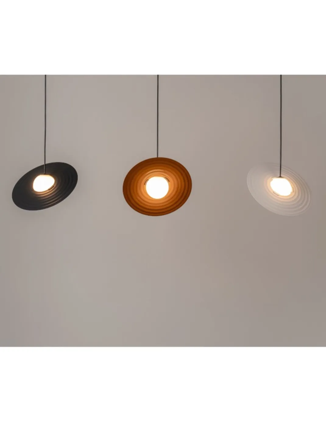 Lámpara colgante Symphony - Milan - Lámpara de techo moderna, Gris-Cobre-Visón, Ø 30-45 cm