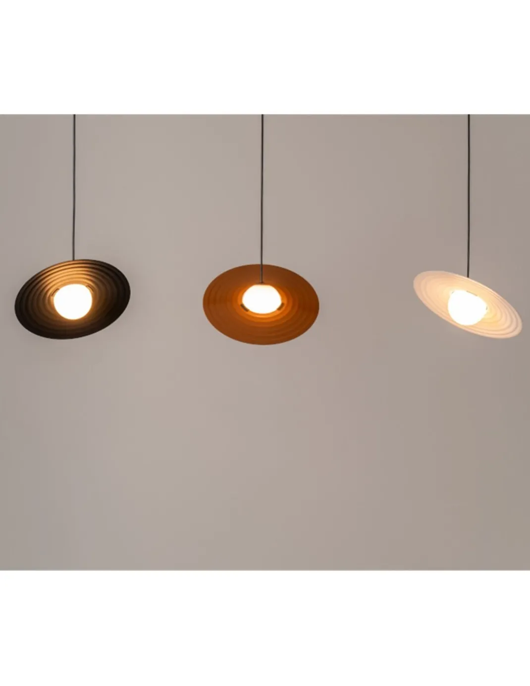 Lámpara colgante Symphony - Milan - Lámpara de techo moderna, Gris-Cobre-Visón, Ø 30-45 cm