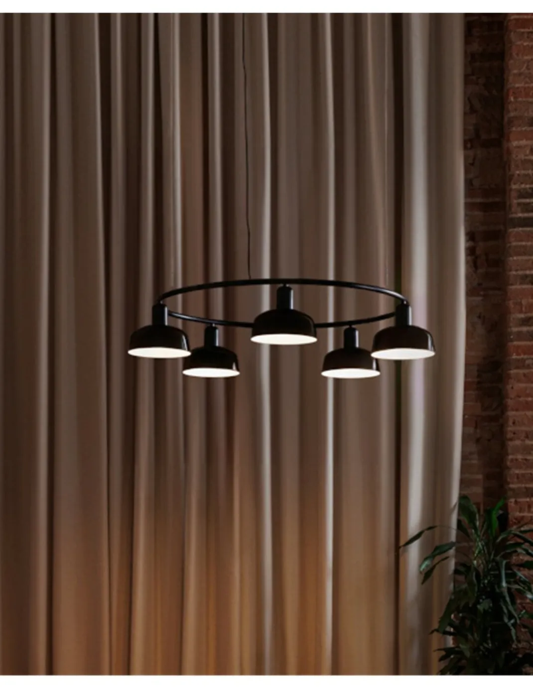 Lámpara colgante Tatawin – Faro – Lámpara circular con 5 luces y 2 tamaños