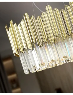 Lámpara colgante Tiara – Schuller – Pantalla de cristal facetado en cromo o dorado