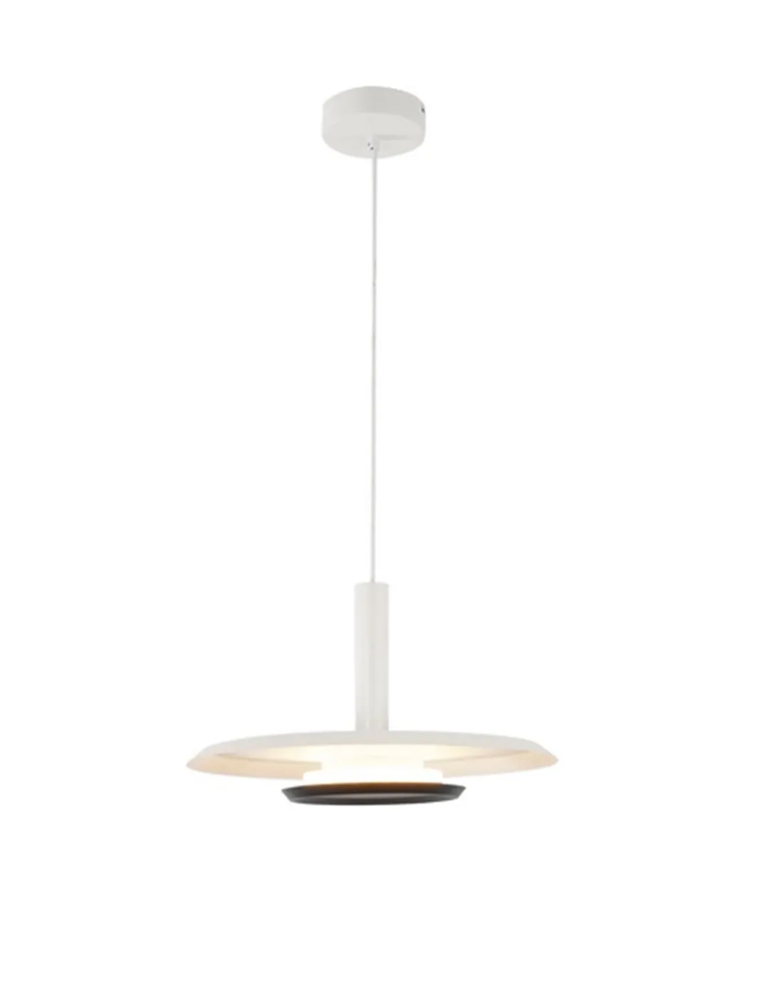 Lámpara colgante Tina - Mantra - Lámpara LED platillo blanco y negro