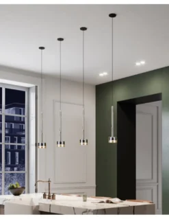 Lámpara colgante Tonic – Mantra – Diseño moderno, pantalla de cristal en 4 colores