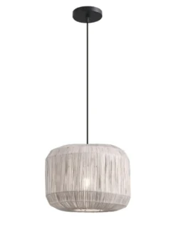 Lámpara colgante Tore - AJP - Lámpara de papel decorativa, acabado gris