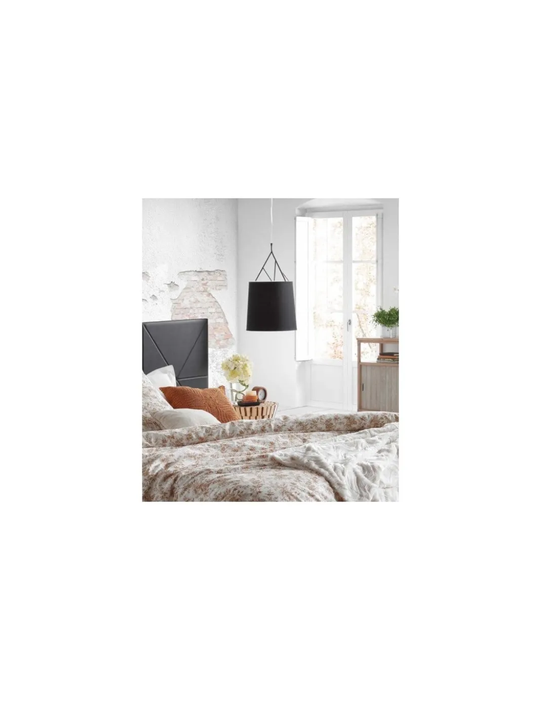 Lámpara colgante Tree - Faro - Lámpara contemporánea, pantalla de tela en blanco o negro