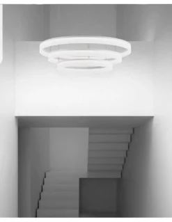 Lámpara colgante triple Circ - LedsC4 - Lámpara blanca de 3 alturas, altura ajustable