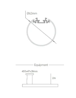 Lámpara colgante Tubi – Beneito & Faure – Lámpara horizontal para oficina LED