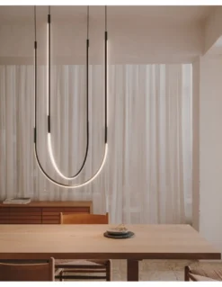 Lámpara colgante Tubs Modular Triplex Arch Cross – LedsC4 – Lámpara LED regulable DALI, 2 tipos de florón a elegir