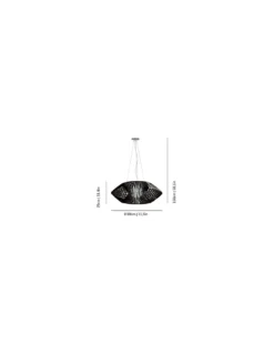 Lámpara colgante V - a-emotional light - Diseño geométrico en blanco o negro