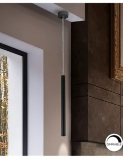 Lámpara colgante Varas – Schuller – Diseño minimalista tubular, LED regulable