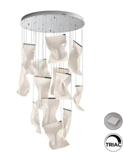 Lámpara colgante Velos II – Schuller – Pantallas de metacrilato microimpreso