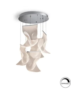 Lámpara colgante Velos – Schuller – Lámpara minimalista de metacrilato microimpreso