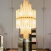 Lámpara colgante Voliere - LZF - Diseño artesanal y sofisticado, chapa de madera, estilo Art decó