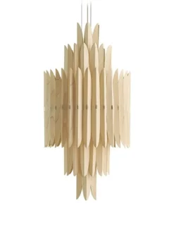 Lámpara colgante Voliere - LZF - Diseño artesanal y sofisticado, chapa de madera, estilo Art decó