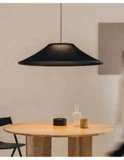 Lámpara colgante Warp Base - Arkoslight - Diseño moderno con pantalla textil translúcida